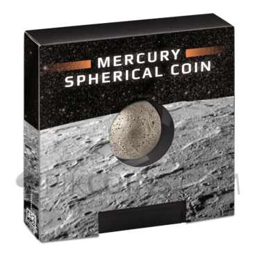 Mercury Spherical 3D Planet Coin 5$ 1oz Barbados 2022
