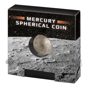 Mercury Spherical 3D Planet Coin 5$ 1oz Barbados 2022
