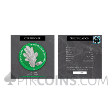 Oak Leaf 2019 1oz - Space Green