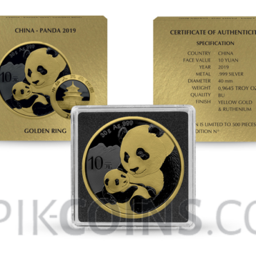 Panda 10 Yuan 2019 - Golden Ring