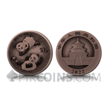 Panda - Antique Copper Plated - 10¥ 30g 2022