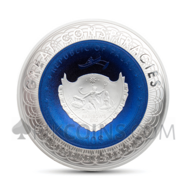 Flat Earth Great Conspiracies 2oz silver coin 10$ Palau 2019