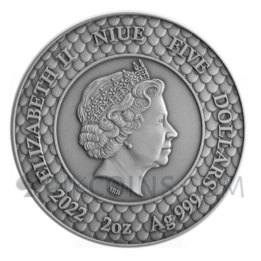 Pearl and Dragon - Divine Pearls 5$ 2oz Niue 2022