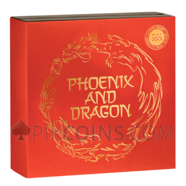Phoenix and Dragon - Meteorite Coin 1$ 1oz Tokelau 2022