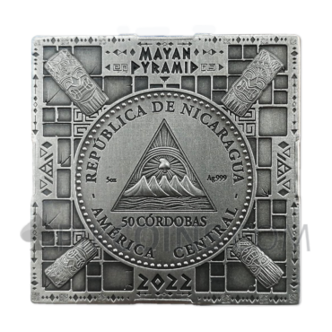 Mayan Pyramid 50 Córdobas Nicaragua 5oz 2022
