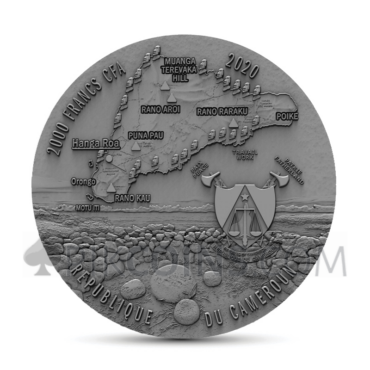 Rapa Nui 2000 Francs CFA 2oz Republic of Cameroon 2020