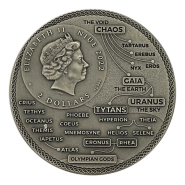 Rhea - Titans 2$ 2oz Niue 2022