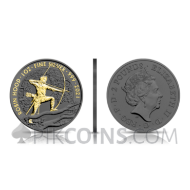 Robin Hood Gold Ruthenium 2£ 1oz 2021
