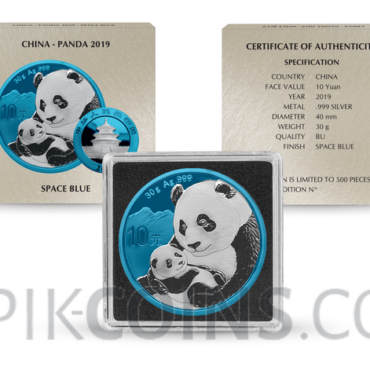 Panda 10 Yuan 2019 - Space Blue