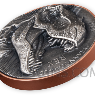 Tyrannosaurus 10 Vatu 2x5g Silver + 145g Copper Vanuatu 2021