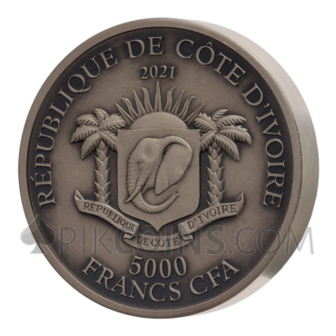 Tiger - Big Five Asia 5000 Francs CFA 5oz Ivory Coast 2021