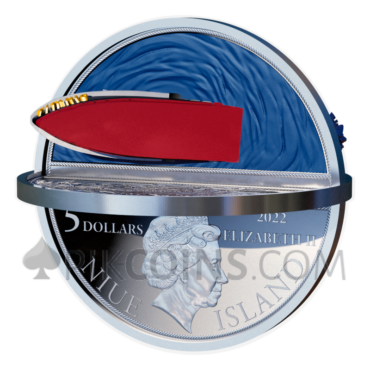 Sinking of the Titanic 5$ 2oz Niue 2022