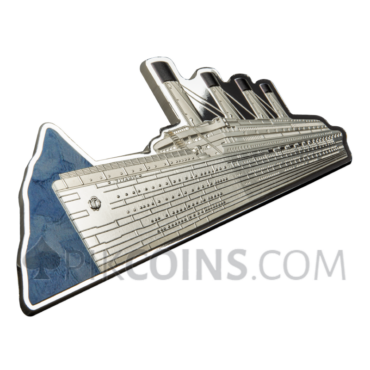 Titanic "Ship Shaped" 10$ 5oz Solomon Islands 2022