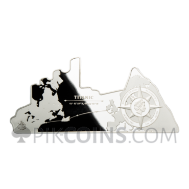 Titanic "Ship Shaped" 10$ 5oz Solomon Islands 2022