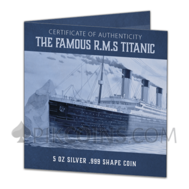 Titanic "Ship Shaped" 10$ 5oz Solomon Islands 2022