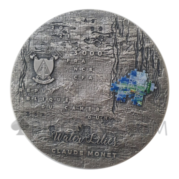 Water Lilies 3000 Francs CFA 3oz Cameroon 2021
