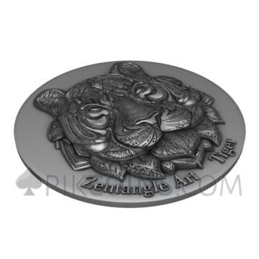 Tiger - Zentangle Art 5$ 2oz Niue 2021