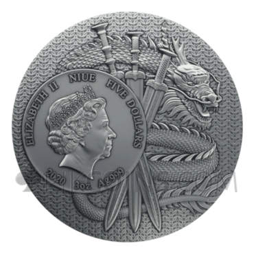 Zhang Fei - Warriors of Ancient China series 5$ 3oz Niue 2020