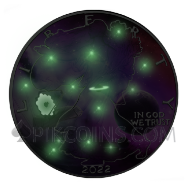 American Eagle 1 USD 2022 - Glowing Galaxy