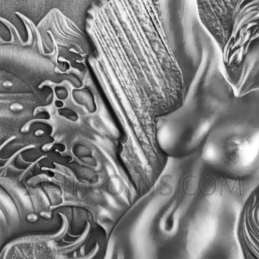 Andromeda and the Sea Monster - Celestial Beauty 2000 Francs CFA 2oz Republic of Cameroon 2022