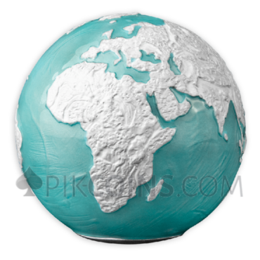 Frozen - Blue Marble 5$ 3oz Barbados 2023