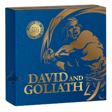 David and Goliath 10 Cedis 2oz Republic of Ghana 2022