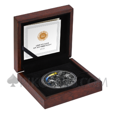 David and Goliath 10 Cedis 2oz Republic of Ghana 2022