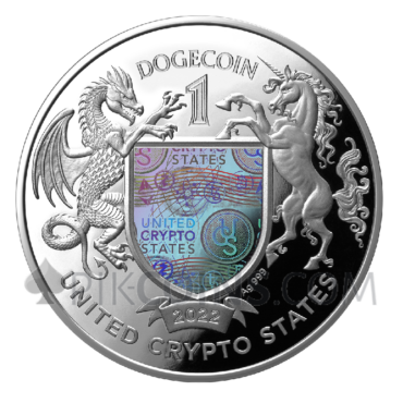 Doge Coin 1 Dogecoin 1oz United Crypto States 2022