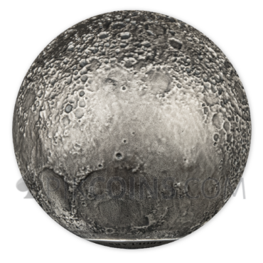 Moon Spherical Coin 5$ 3oz Barbados 2023