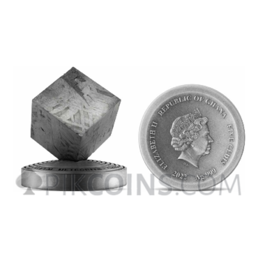Space Cube - Cube Coin 5 Cedis 2oz Republique of Ghana 2022