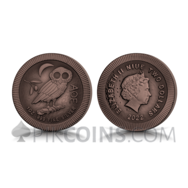 Athenian Owl - Antique Copper Plated - 2 $ 2022