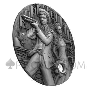 Bonnie & Clyde - The Gangsters 5$ 2oz Niue 2022