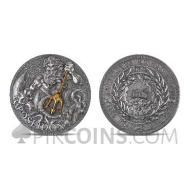 Poseidon - The Great Greek Mythology 3000 Francs CFA 3oz Republic of Cameroon 2022