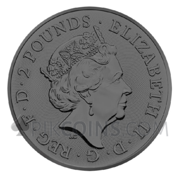 King Arthur - Burning Myths and Legends 2 Pounds 1oz Great Britain 2023
