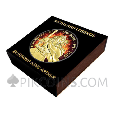 King Arthur - Burning Myths and Legends 2 Pounds 1oz Great Britain 2023