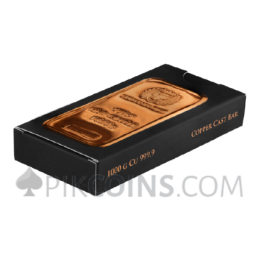 Copper Cast Bar 1000g - Germania Mint