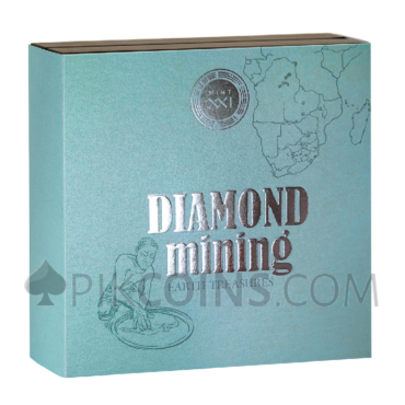 Diamond Mining - Earth Treasures 2000 Francs CFA 50g Republic of Cameroon 2023