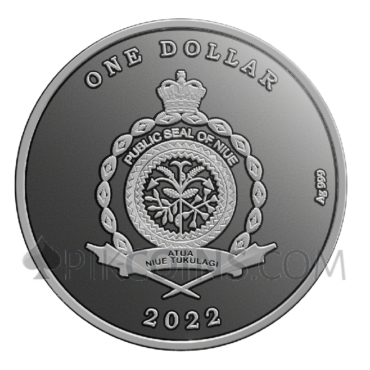 God's Cow Ladybug Hologram 1$ 1oz Niue 2022