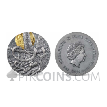 Green Mamba - Wildlife in the Moonlight 5$ 2oz Niue 2022
