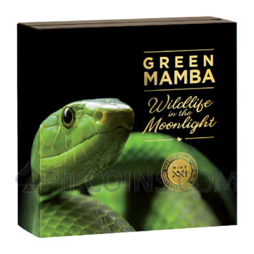 Green Mamba - Wildlife in the Moonlight 5$ 2oz Niue 2022