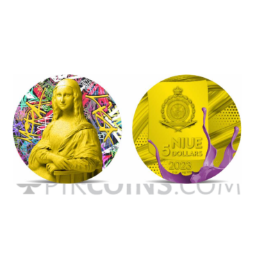 Mona Lisa - Pop Art 5$ 2oz Niue 2023