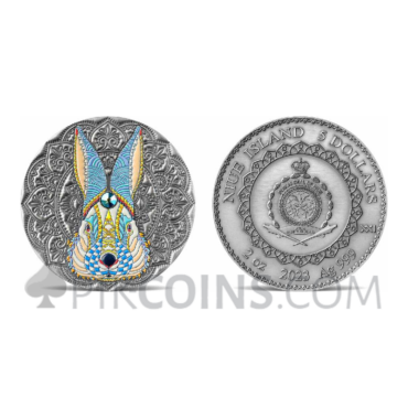 Rabbit Mandala 5$ 2oz Niue 2023