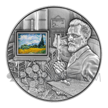 Vincent van Gogh's Masterpieces - Interactive Coin 25000 Francs CFA 5oz Republique du Tchad 2023