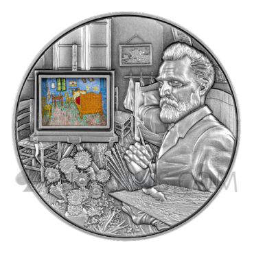 Vincent van Gogh's Masterpieces - Interactive Coin 25000 Francs CFA 5oz Republique du Tchad 2023