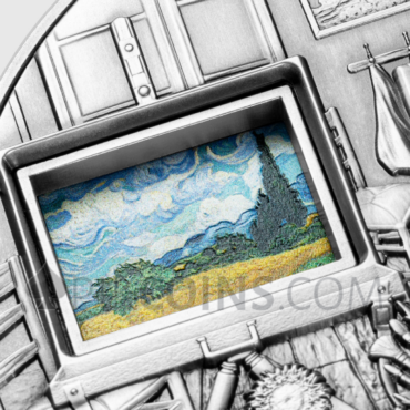 Vincent van Gogh's Masterpieces - Interactive Coin 25000 Francs CFA 5oz Republique du Tchad 2023
