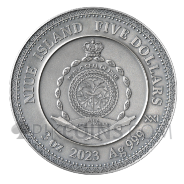 Vishnu - Divine Faces of the Sun 5$ 3oz Niue 2023