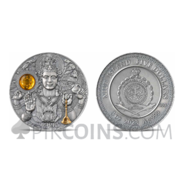 Vishnu - Divine Faces of the Sun 5$ 3oz Niue 2023