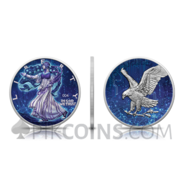 American Eagle - Artificial Intelligence 5 CAD 1 USD 1oz USA 2022 (UV Effect)
