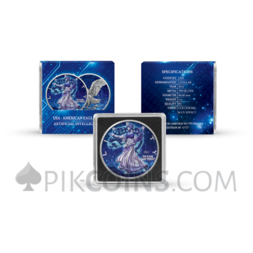 American Eagle - Artificial Intelligence 5 CAD 1 USD 1oz USA 2022 (UV Effect)