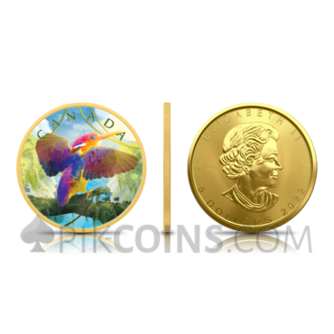 Maple Leaf - Colours of Paradise 3 x 5 CAD 1oz 2022